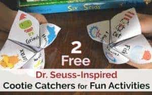 These Dr. Seuss-Inspired Cootie Catchers are great fun with kids! With prompts to get you moving, these free printables are great for classrooms, parties, family, and homeschool.