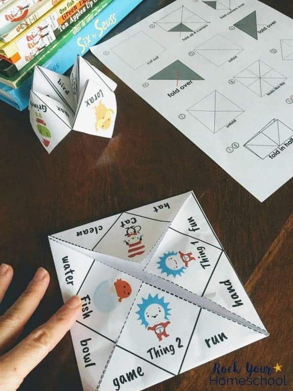 These 2 free Dr. Seuss-Inspired cootie catchers are tons of fun with kids.