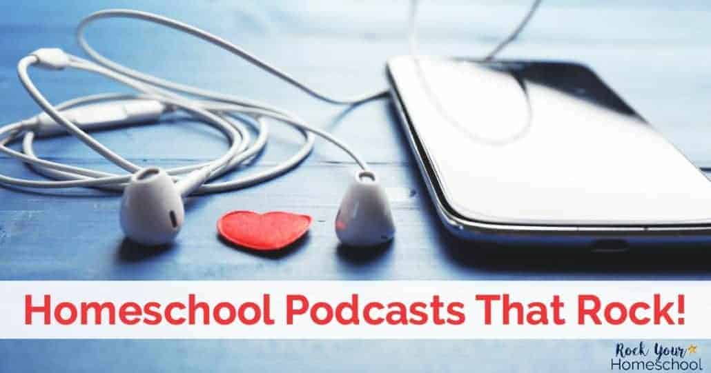 If you are looking for awesome homeschool podcasts to listen to, here's a list of recommended podcasts for homeschoolers.