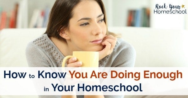 Find out how to know you are doing enough in your homeschool.