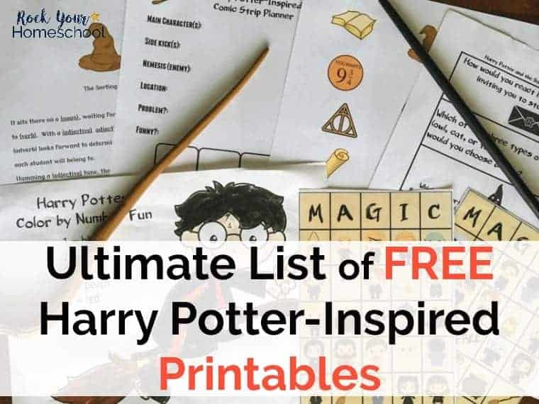 harry potter spell list printable