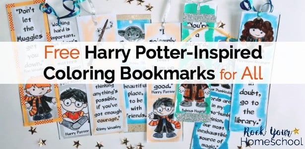 free harry potter inspired coloring bookmarks for all ages