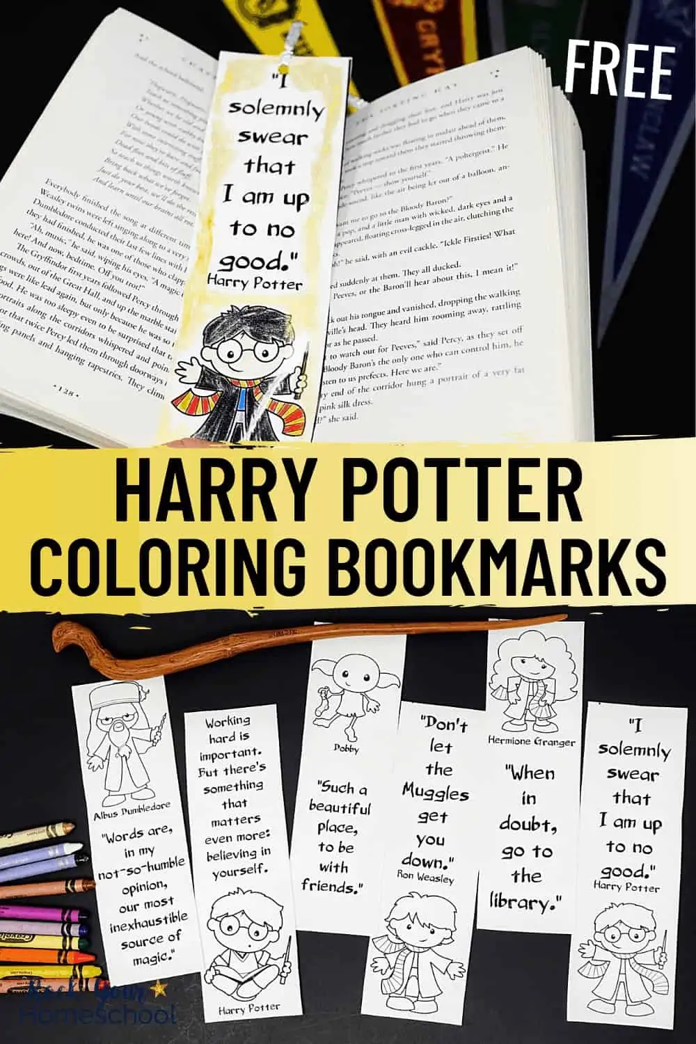 Free Harry Potter-Inspired Coloring Bookmarks for Super Fun Activities for All