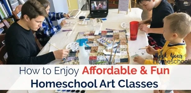 Enjoy fun & affordable homeschool art classes with your kids using Masterpiece Society Studio membership.