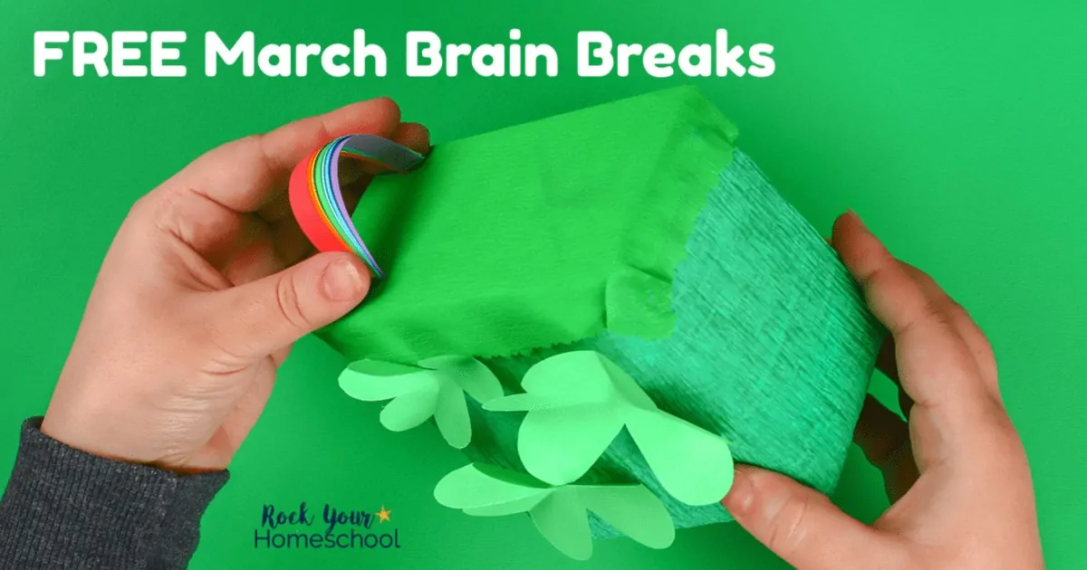 These free printable March Brain Breaks cards are easy ways to add easy fun to your homeschool day.