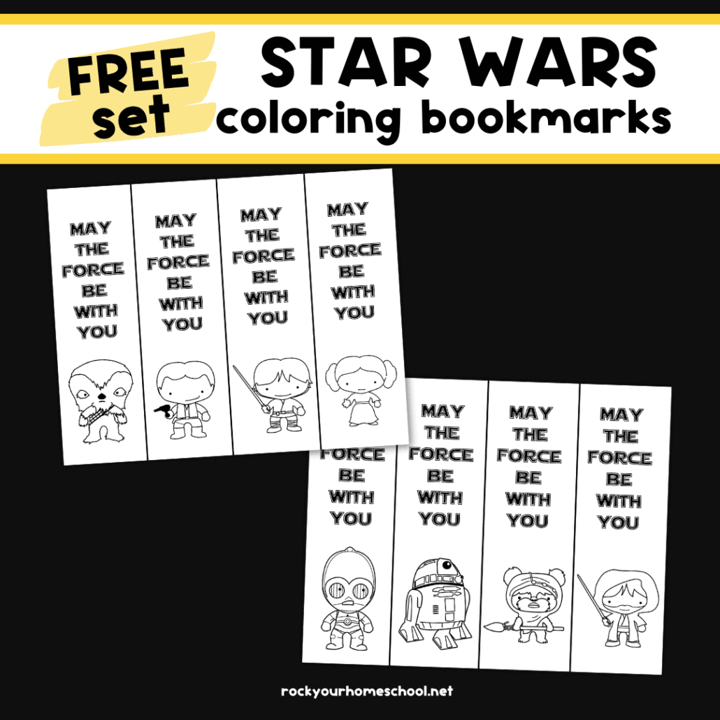 Star Wars-Inspired Coloring Bookmarks - Rock Your Homeschool