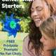 Mom with eyes closed and smiling wearing pink shirt & holding bright blue & green pinwheel with daughter who is smiling with grass & trees in background