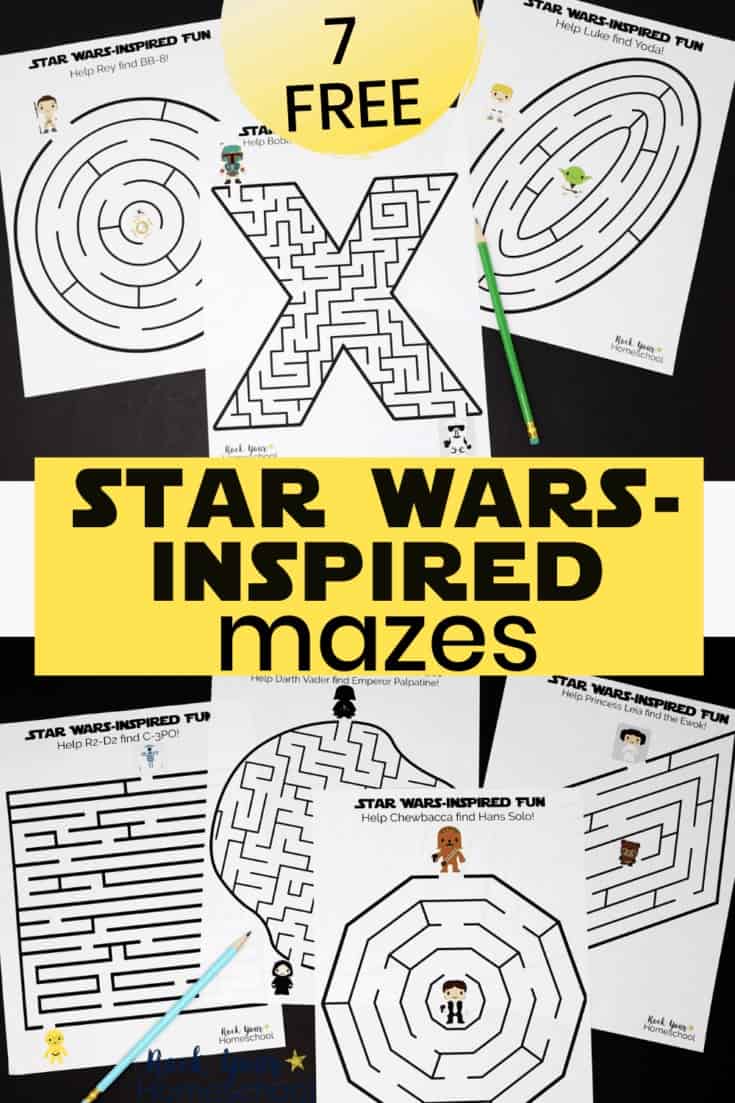 Star Wars-Inspired Mazes for Stellar Fun Activities (7 Free)