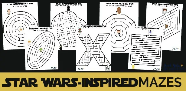 Get your free Star Wars-Inspired mazes for learning fun activities.