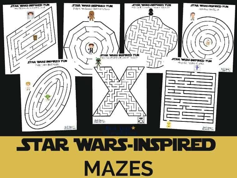 Have some stellar fun with kids using these free Star Wars-Inspired mazes.