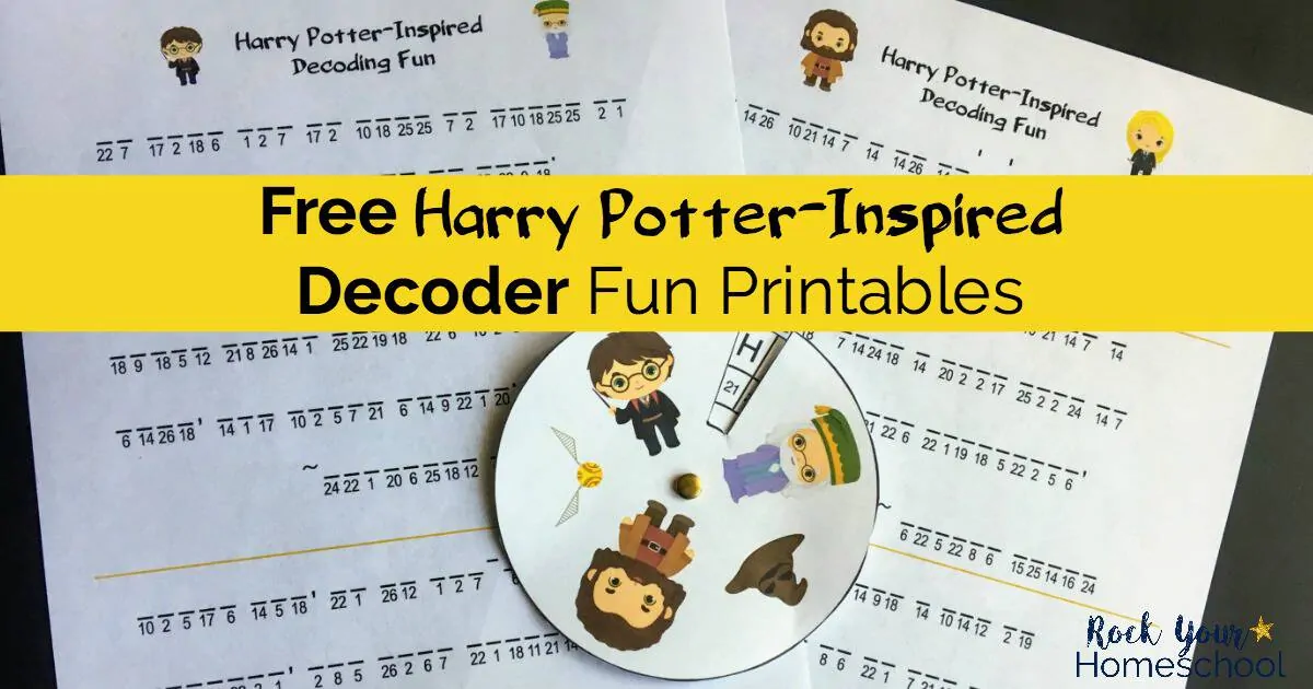Get your free Harry Potter-Inspired Decoder Fun printables for magical learning fun activities.