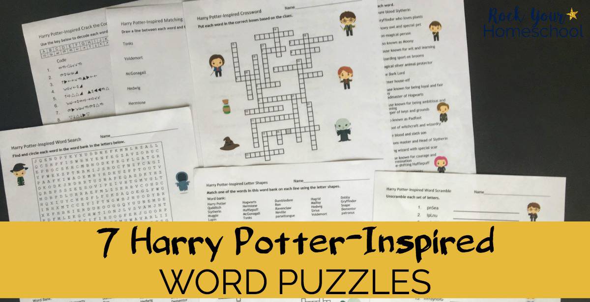 Harry Potter word puzzles