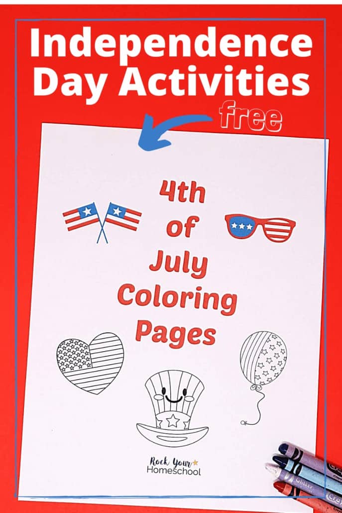 4th of July Coloring Pages cover to feature how you can easily add fun to your Independence Day celebration with these free coloring activities