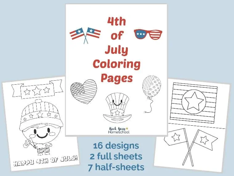 Make the holiday fun with kids with these free 4th of July coloring pages. Printable pack is an instant download so just click and print. Awesome summer fun activities!