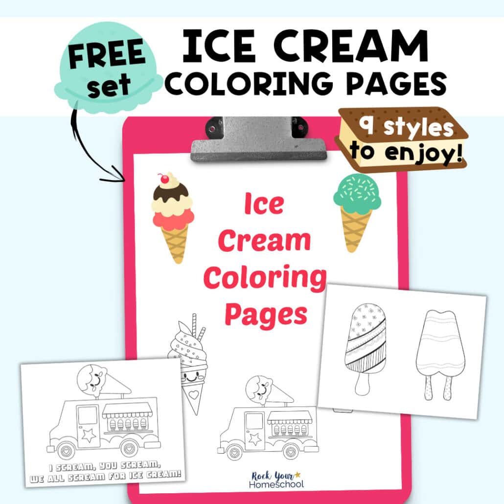 Ice Cream Coloring Pages - Rock Your Homeschool