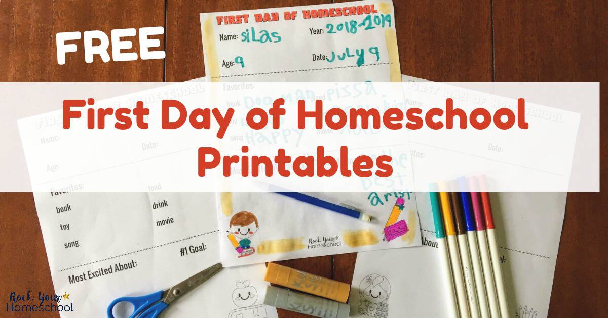 First Day of Homeschool Printables for Fun Keepsakes (Free)