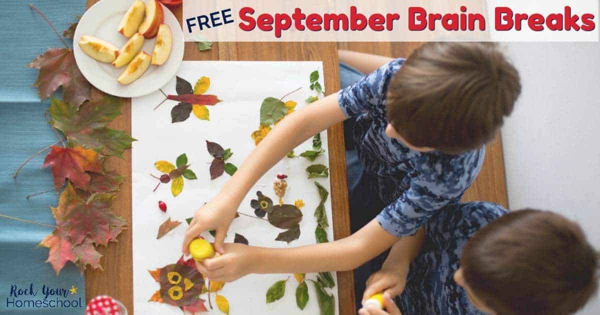 These September brain breaks are easy ways to add homeschool fun activities to your day.