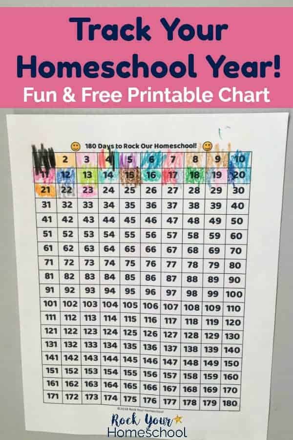 180 Days Of School Chart