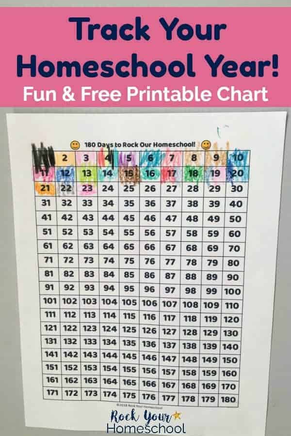 Fun & Free Track Your Homeschool Year Chart (Updated 2021) - Rock Your  Homeschool