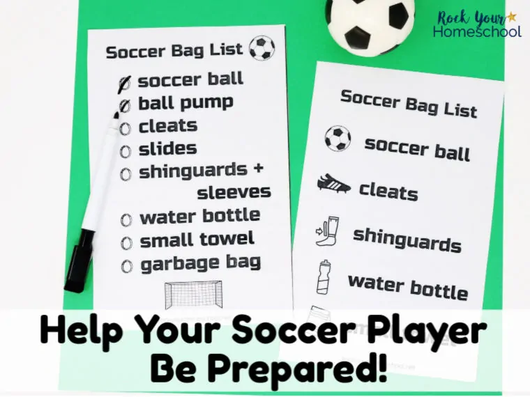 Free Soccer Bag Checklists to Help Your Kids
