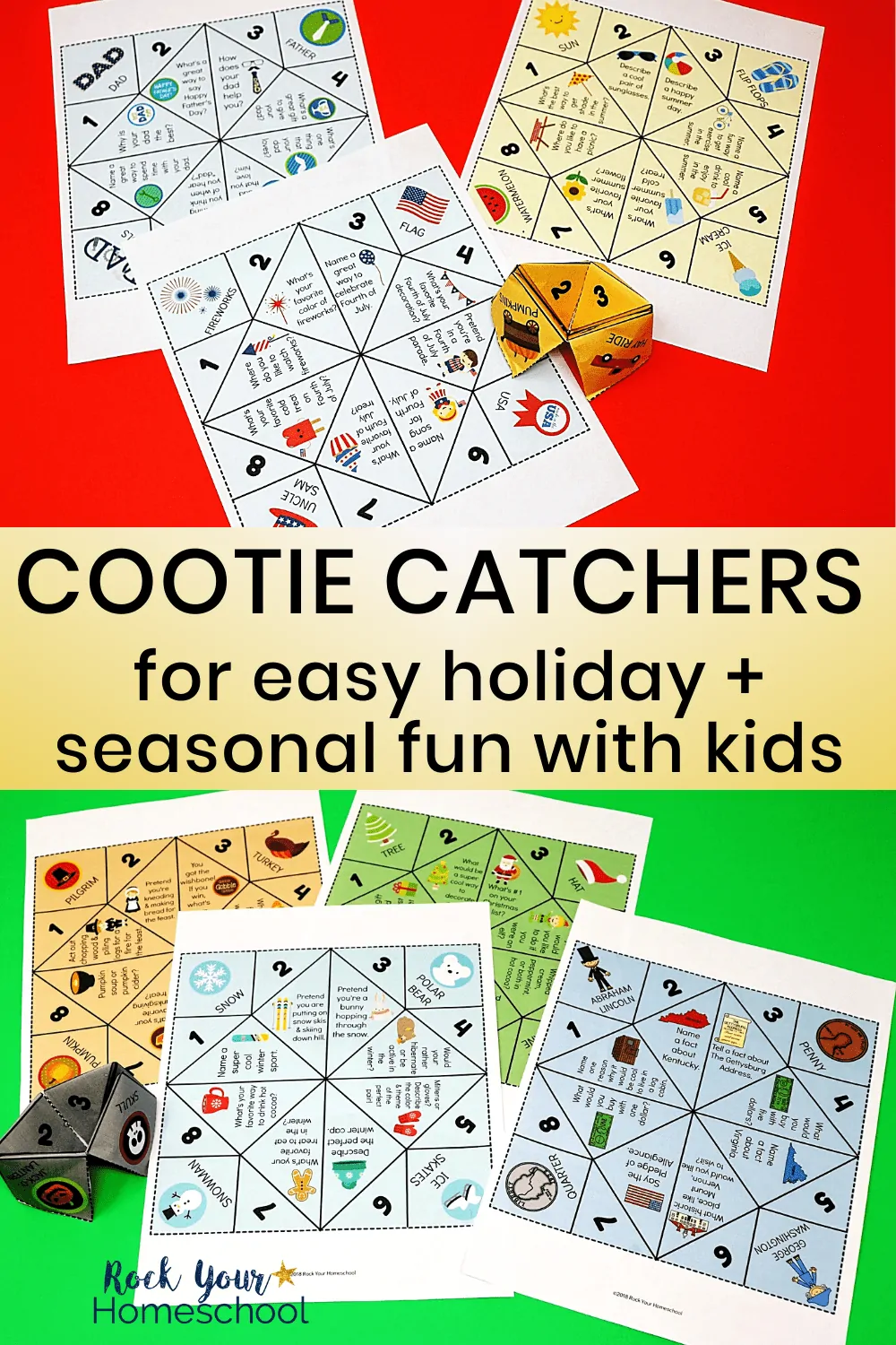 Cootie Catchers for Seasonal & Holiday Fun Activities