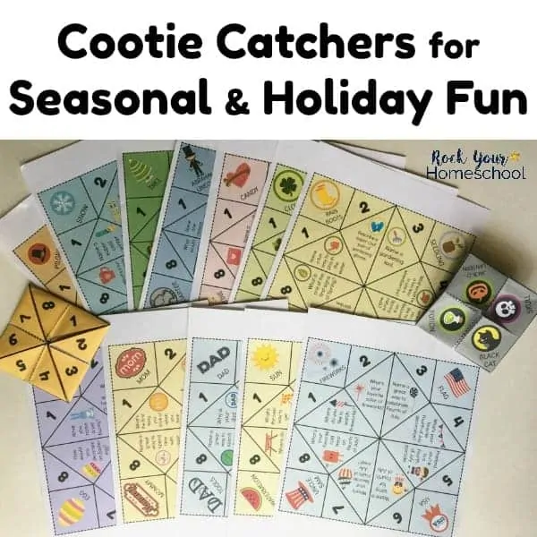 Have some awesome fun with kids with these printable cootie catchers for seasonal & holiday activities.