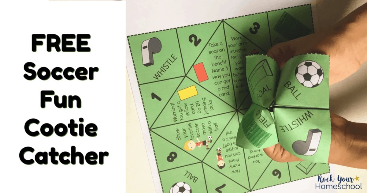 Have super fun with your soccer fan using this free printable Soccer Fun Cootie Catcher.