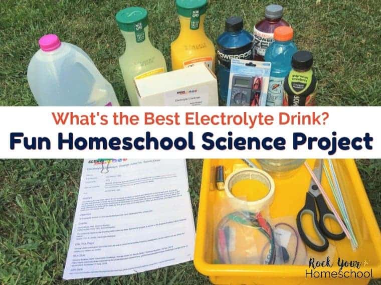 This homeschool science project using the Electrolyte Challenge Sensor Kit helps your kids determine what's the best electrolyte drink.