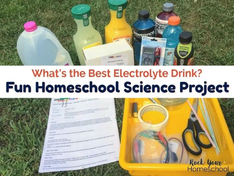 This fun homeschool science project lets your kids figure out what's the best electrolyte drink.