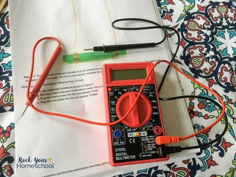 This Electrolyte Challenge Sensor Kit is fantastic homeschool science project.