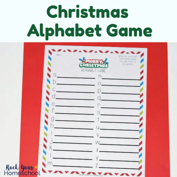 This free printable Christmas Alphabet Game is an awesome activity for your holiday fun with kids.