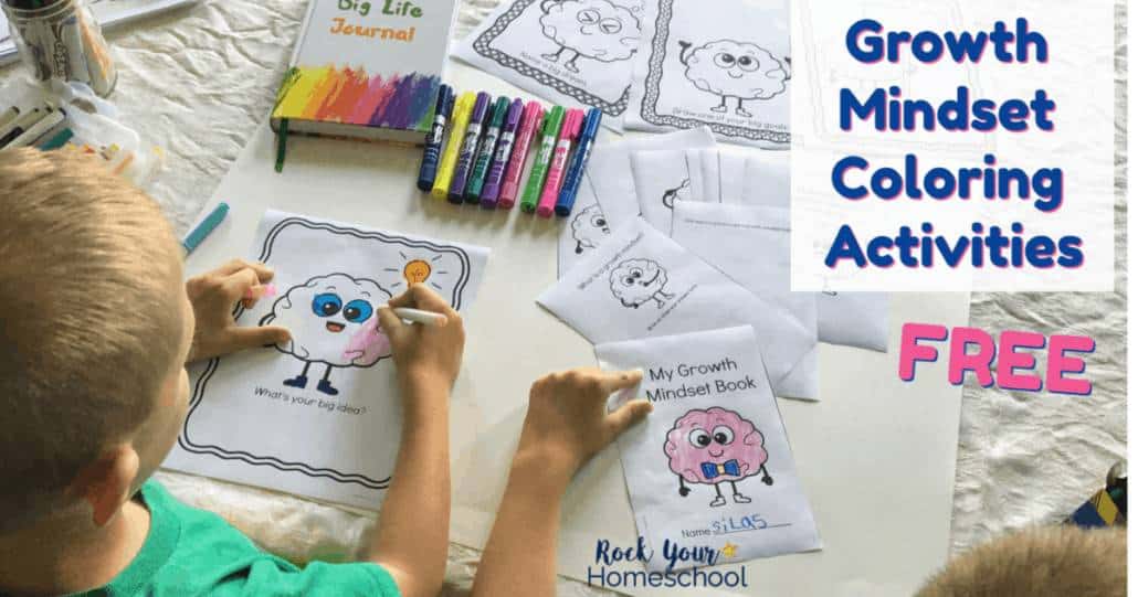 Enhance your growth mindset lessons and discussion with these free Growth Mindset Coloring Activities! Great for family, homeschool, and classroom fun!
