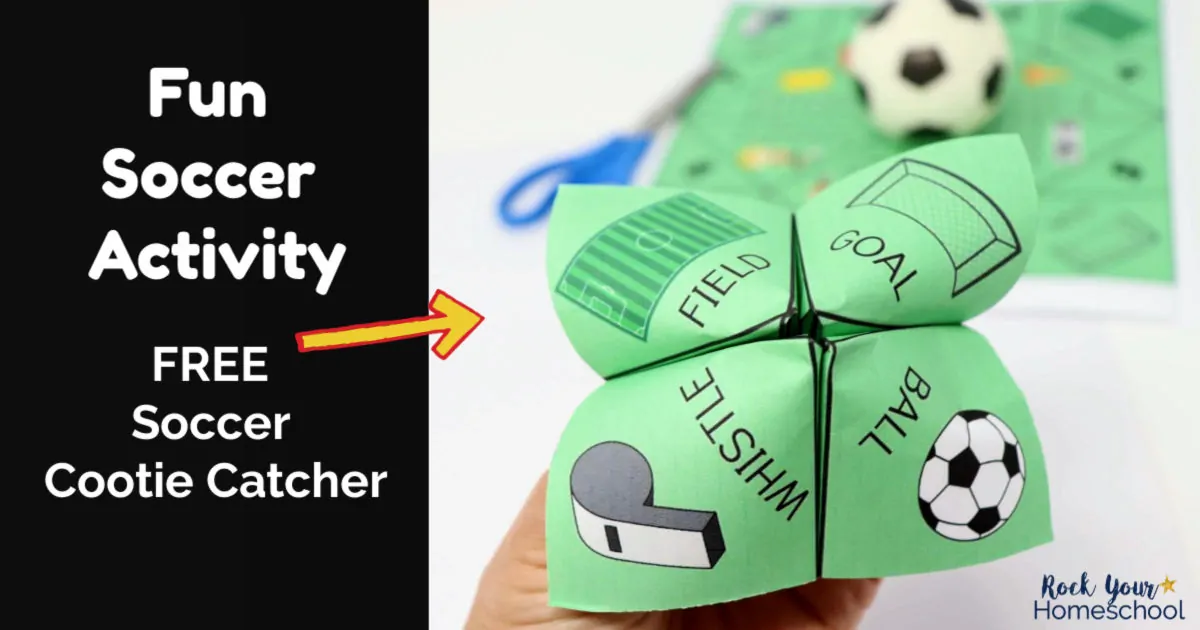 This free soccer cootie catcher is an awesome activity for your party, team, or family.