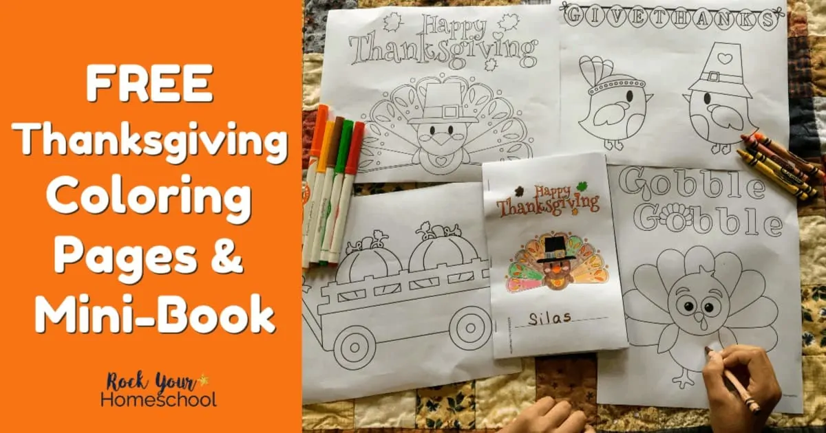 Your kids will love these free Thanksgiving coloring pages & mini-book to boost holiday fun.