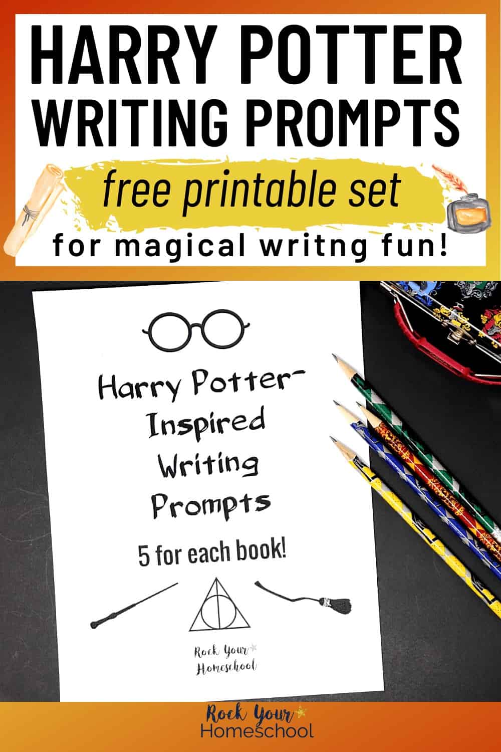 Free Printable Pack of Harry Potter-Inspired Writing Prompts