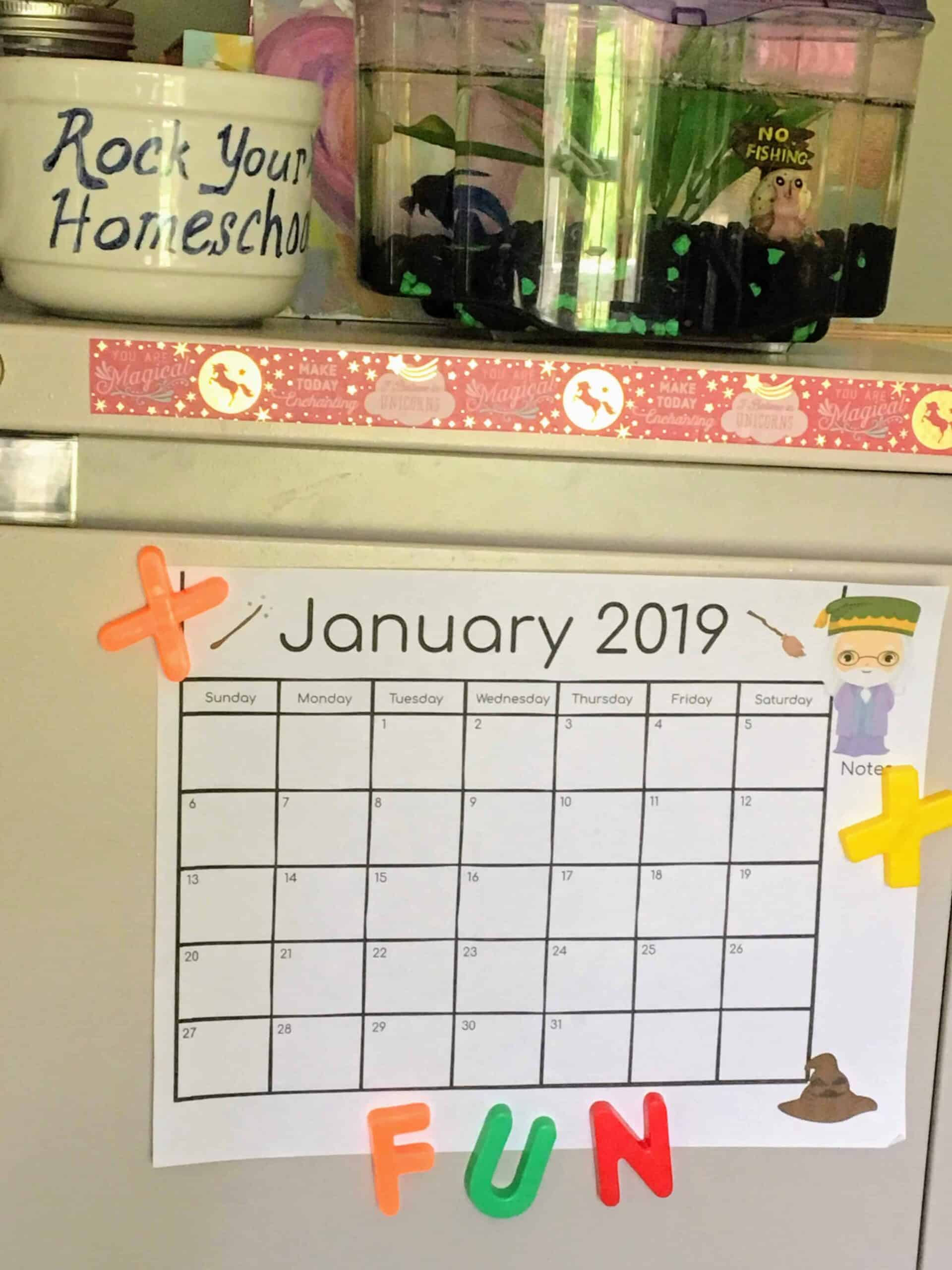 This free Harry Potter-Inspired 2019 Calendar is a magical way to plan for next year.