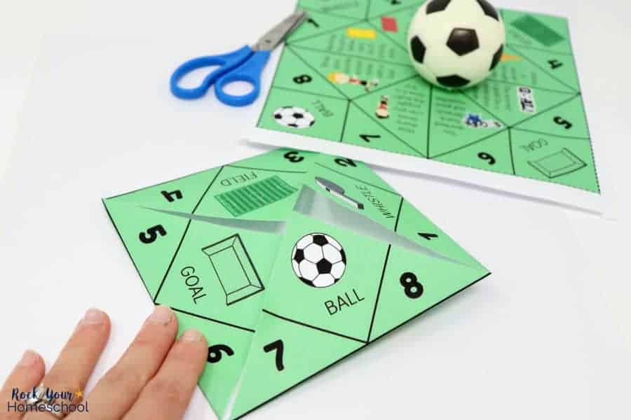 Free Soccer Cootie Catcher for Easy Fun with Kids