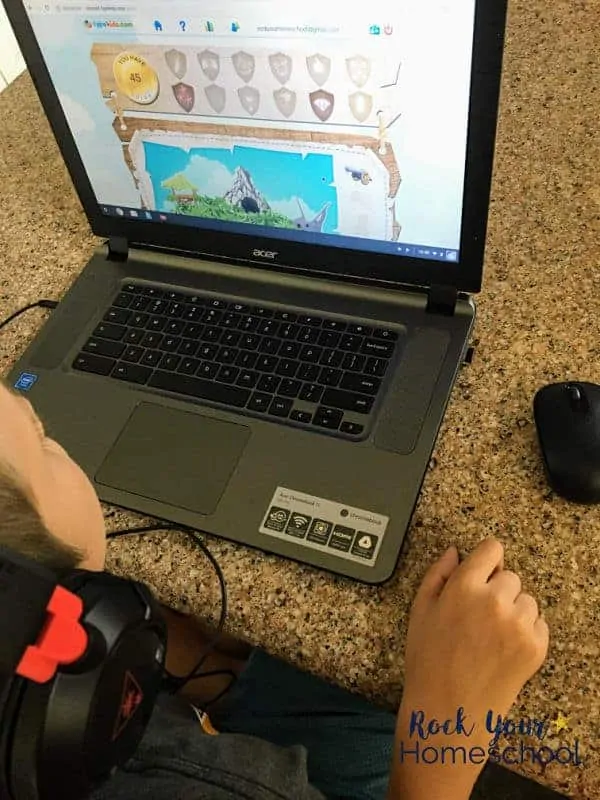 This typing course for kids has a built-in motivation system.