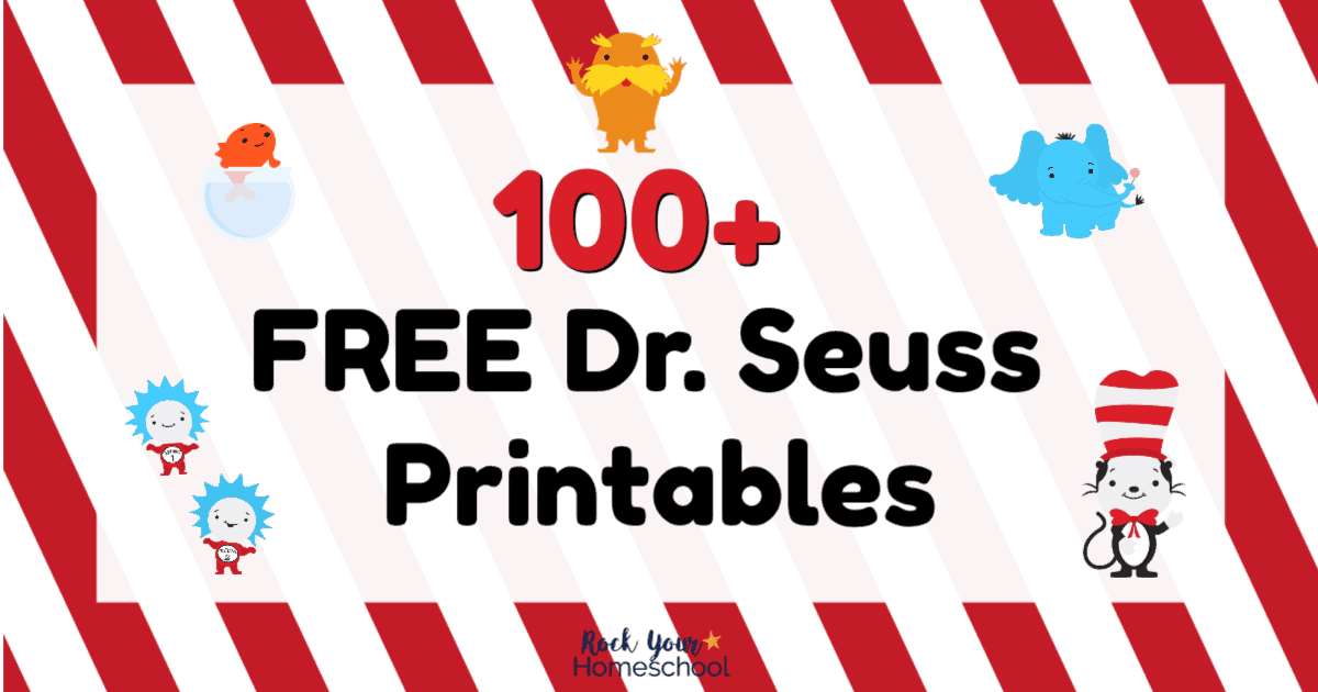 Enjoy 100+ FREE Dr. Seuss printables & activities with your kids for classroom, family, & homeschool fun.