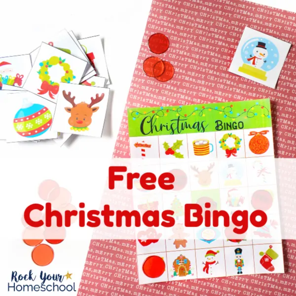 This free Christmas Bingo Game is a wonderful printable set that can help you have easy holiday fun with kids.