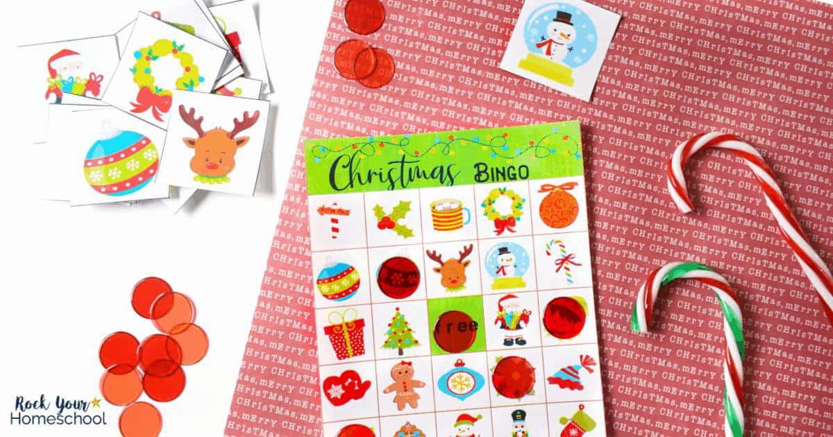 This free Christmas Bingo game is awesome for easy holiday fun with kids.