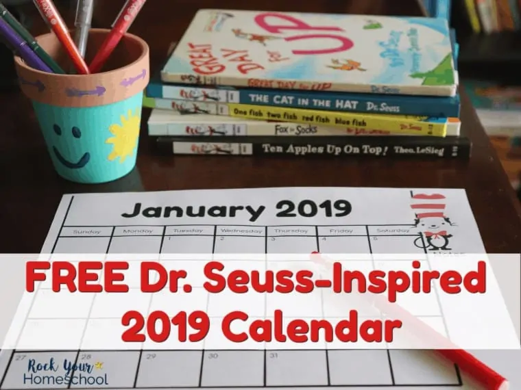 Have fun planning 2019 with this free printable Dr. Seuss-Inspired calendar.