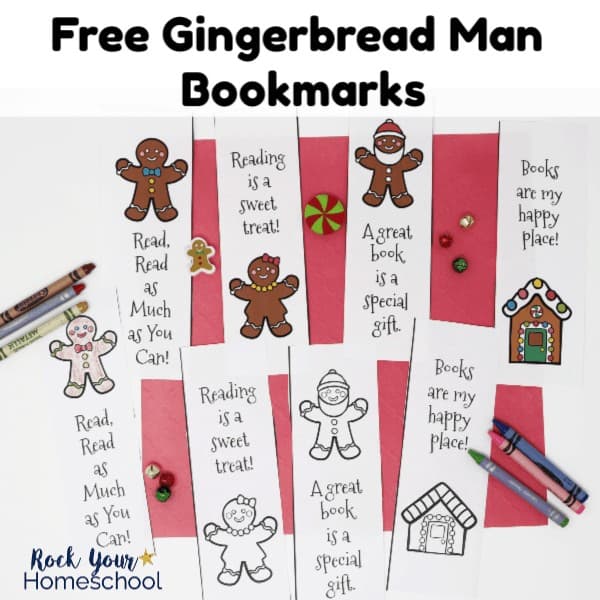 These free Gingerbread Man bookmarks are wonderful ways to have easy holiday fun with kids. Includes coloring bookmarks & ready-to-go!