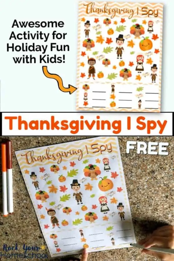Free Thanksgiving I Spy for Holiday Fun with Kids