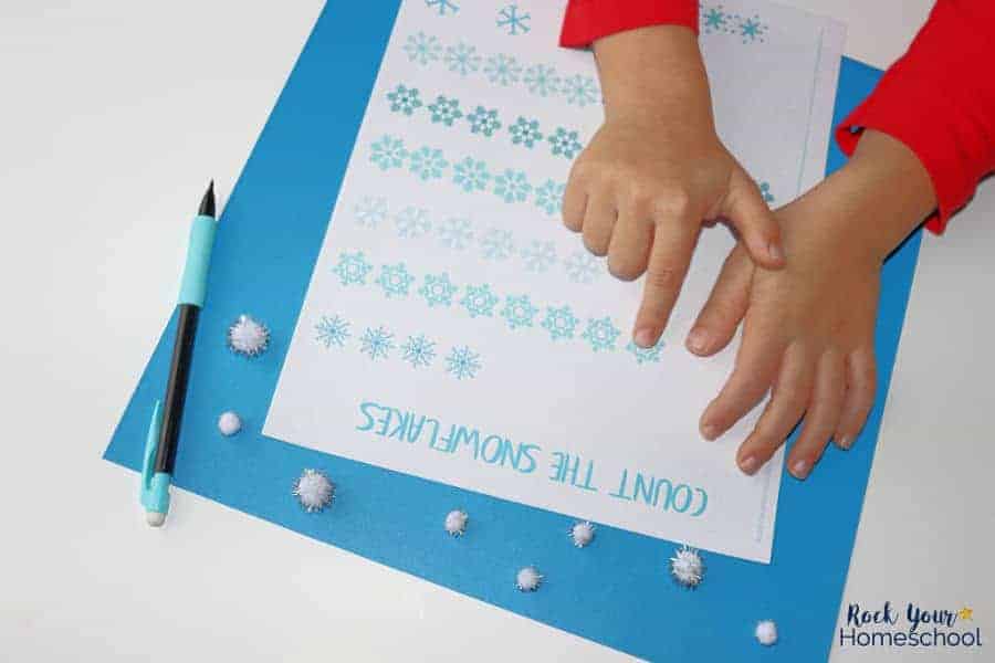 Young learners will enjoy this Count the Snowflake printable found in this pack of free Snowflake Activities.