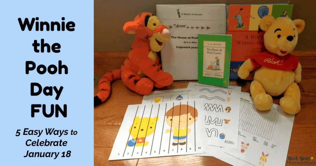 Celebrate Winnie the Pooh Day with your kids! Make January 18 special with these 5 easy ways to enjoy this fun holiday.