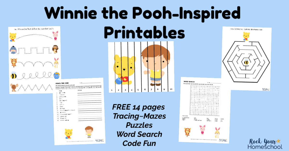 These free Winnie the Pooh-Inspired Printables are excellent ways to extend the learning fun with these classic stories & characters.