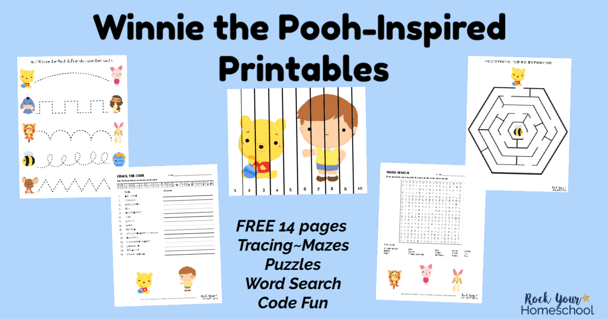 These free Winnie the Pooh-Inspired Printables are excellent ways to extend the learning fun with these classic stories & characters.