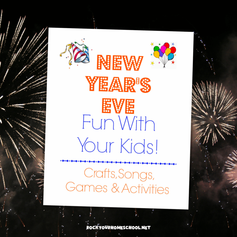 Free printable New Year's Eve fun with your kids pack cover.