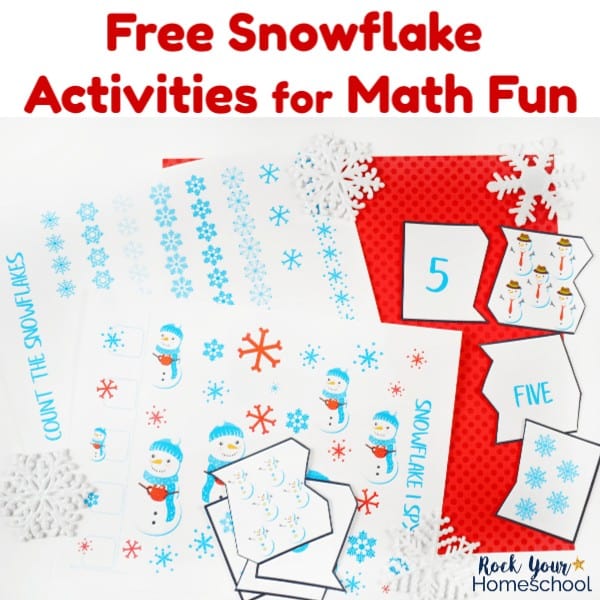 Enjoy these free printable Snowflake Activities for marvelous math fun with kids.